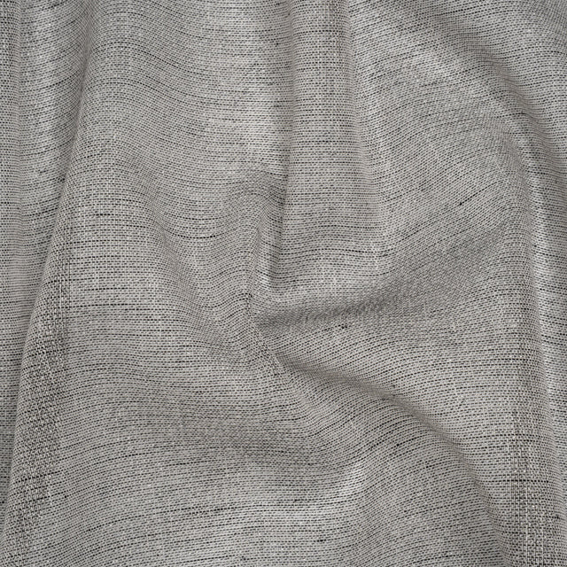 Two-Tone Metallic Linen Scrim - Black, White and Silver