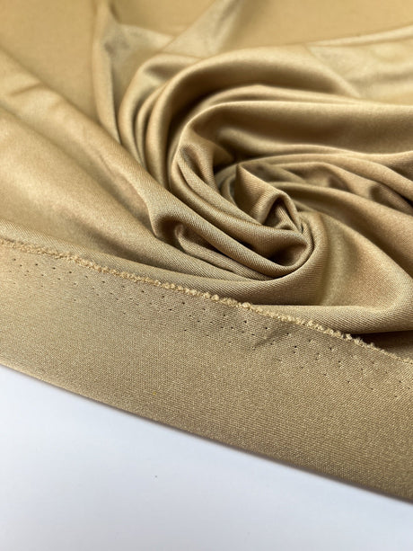 Polyester Elastane Knitted Fabric Beige