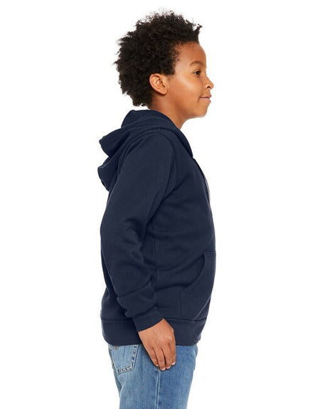 Bella + CanvasÂ Youth Sponge Fleece Full Zip Hooded Sweatshirt - L