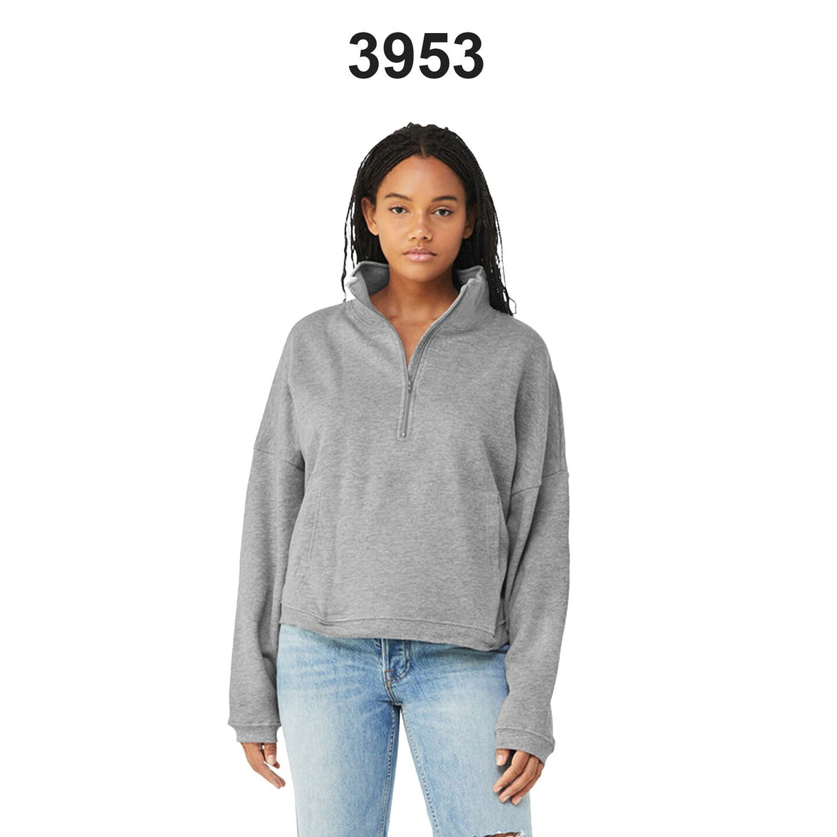 Bella + Canvas® Ladies Sponge Fleece Half-Zip Pullover Sweatshirt