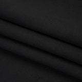 Stretch Brushed Polyester Twill - Black - Deadstock