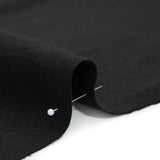 Stretch Brushed Polyester Twill - Black - Deadstock