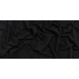 Stretch Brushed Polyester Twill - Black - Deadstock