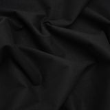 Stretch Brushed Polyester Twill - Black - Deadstock