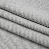 Stretch Cotton 2x2 Rib Knit - Heathered Gray - Deadstock