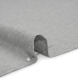 Stretch Cotton 2x2 Rib Knit - Heathered Gray - Deadstock