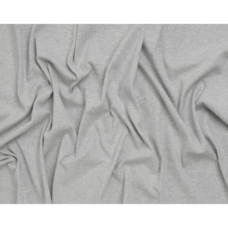 Stretch Cotton 2x2 Rib Knit - Heathered Gray - Deadstock