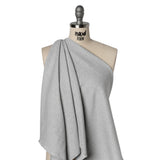 Stretch Cotton 2x2 Rib Knit - Heathered Gray - Deadstock