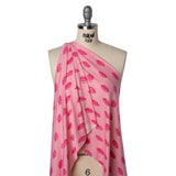 Stretch Polyester ITY Jersey Print by Vera Wang - Pink Lips - Deadstock