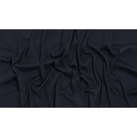 Stretch Cotton 2x2 Rib Knit - Navy - Deadstock