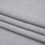 Stretch Cotton 2x2 Rib Knit - Light Heathered Gray - Deadstock