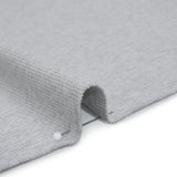 Stretch Cotton 2x2 Rib Knit - Light Heathered Gray - Deadstock