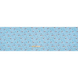 Recycled Polyester Jersey Print - Sky Blue, Black and White Sleepy Pandas - Deadstock
