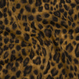 Cotton and Polyester Jersey Print - Dark Tan, Brown and Black Leopard Spots - Deadstock