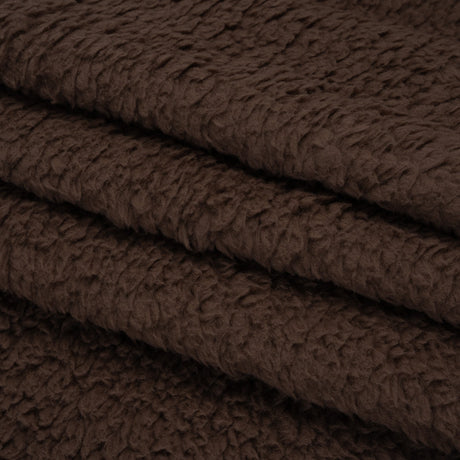 Double Faced Faux Shearling Fur - Mushroom Brown - Deadstock
