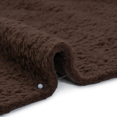 Double Faced Faux Shearling Fur - Mushroom Brown - Deadstock