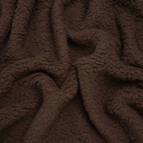 Double Faced Faux Shearling Fur - Mushroom Brown - Deadstock
