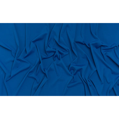 Stretch Recycled Polyester 1x1 Rib Knit - Royal Blue - Deadstock