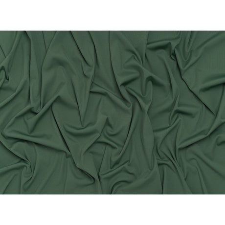 Stretch Recycled Polyester 1x1 Rib Knit - Mineral Green - Deadstock