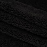 Short Pile Teddy Bear Faux Fur - Black - Deadstock