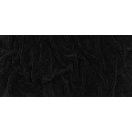Short Pile Teddy Bear Faux Fur - Black - Deadstock