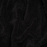 Short Pile Teddy Bear Faux Fur - Black - Deadstock