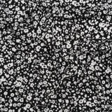 Stretch Rayon Jersey - Black and White Little Flowers - Deadstock