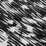 Stretch Polyester ITY Jersey - Black and White Abstract - Deadstock