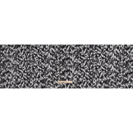 Stretch Polyester ITY Jersey - Black and White Abstract - Deadstock