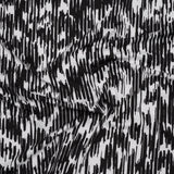 Stretch Polyester ITY Jersey - Black and White Abstract - Deadstock