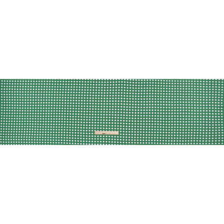 Stretch Polyester ITY Jersey - Kelly Green and White Wicker Basket Lattice - Deadstock