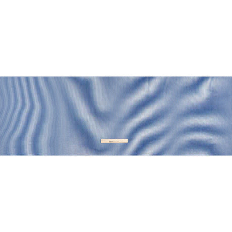 Cotton and Viscose Jersey - Cobalt Blue and White Candy Stripes - Deadstock