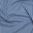 Cotton and Viscose Jersey - Cobalt Blue and White Candy Stripes - Deadstock