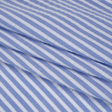 Rayon Seersucker - Light Blue and White Stripes - Deadstock
