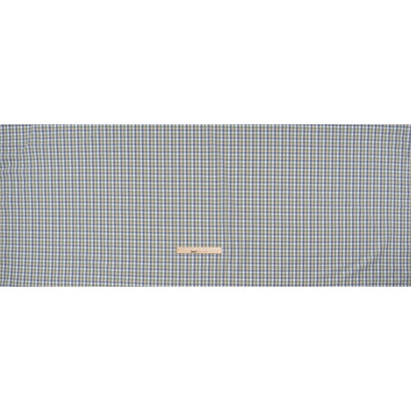 Cotton Shirting - Balsam Green, Muted Blue and Beige Plaid - Deadstock