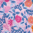 Stretch Rayon Jersey - Pink, Blue and Golden Yellow Paisley Floral - Deadstock