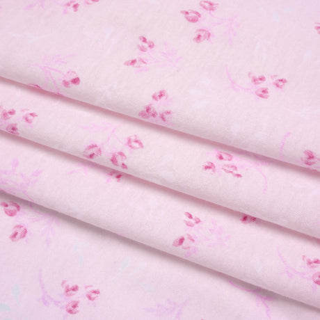 Cotton Jersey - Light Pink Flower Buds - Deadstock