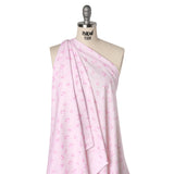 Cotton Jersey - Light Pink Flower Buds - Deadstock
