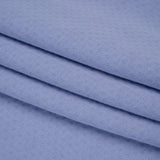 Polyester and Rayon Quilt Textured Double Knit - Country Blue Polka Dots - Deadstock