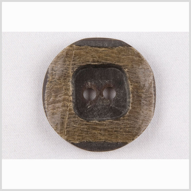 Black/Natural Horn Coat Button - 44L/28mm