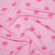Stretch Rayon Jersey - Pink Tonal Palm Trees - Deadstock