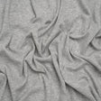 Cotton and Rayon 1x1 Rib Knit - Heathered Gray - Deadstock