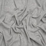 Cotton and Rayon 1x1 Rib Knit - Heathered Gray - Deadstock