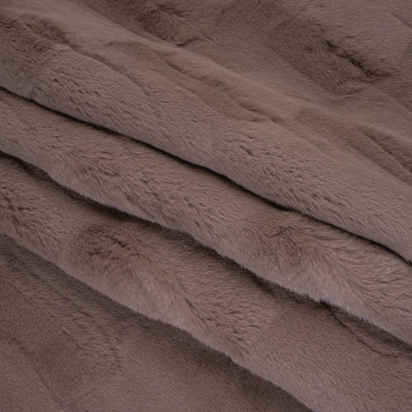 Textured Short Pile Recycled Polyester Faux Fur - Dusty Mauve Abstract