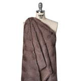 Textured Short Pile Recycled Polyester Faux Fur - Dusty Mauve Abstract