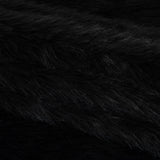 Long Pile Recycled Polyester Faux Fur - Black