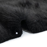 Long Pile Recycled Polyester Faux Fur - Black