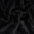 Long Pile Recycled Polyester Faux Fur - Black