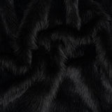 Long Pile Recycled Polyester Faux Fur - Black