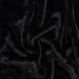 Medium Pile Recycled Polyester Faux Fur - Black